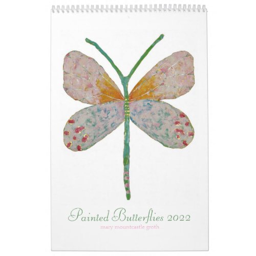 Painted Butterflies 2022 vertical Calendar