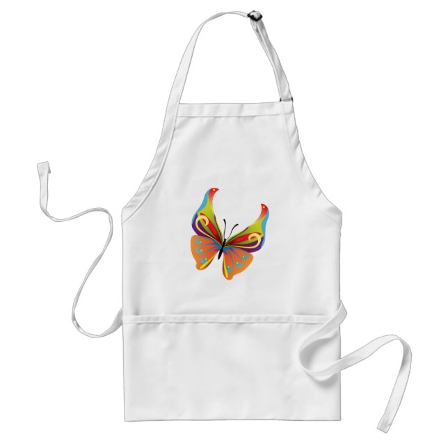 Painted Butterfly Adult Apron (Front)