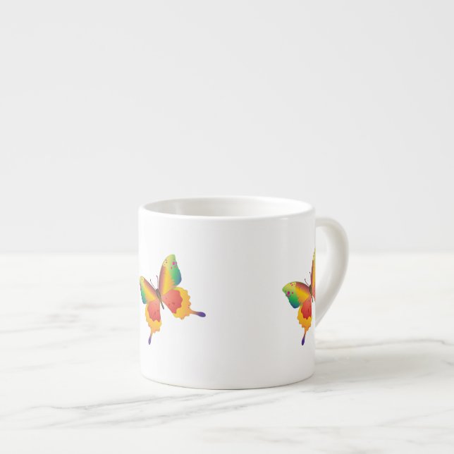 Painted Butterfly Espresso Cup (Front Right)
