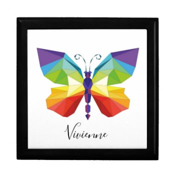 Painted Butterfly  Monogrammed Gift Box by PicturesByDesign at Zazzle