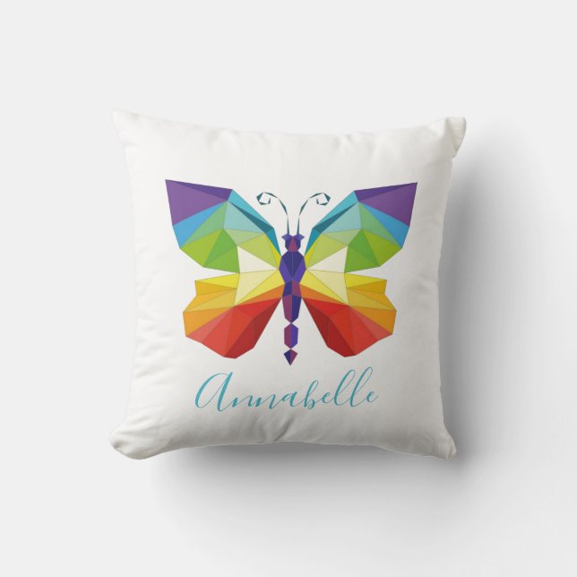 Painted Butterfly, personalized Throw Pillow (Front)