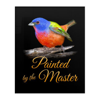 Painted by the Master Painted Bunting Wall Art 