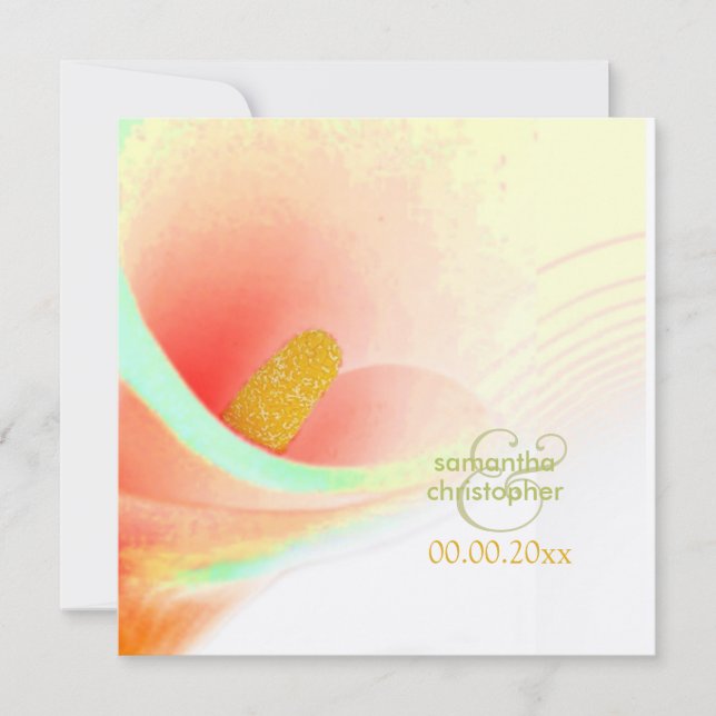 Painted Calla lily/wedding Invitations (Front)