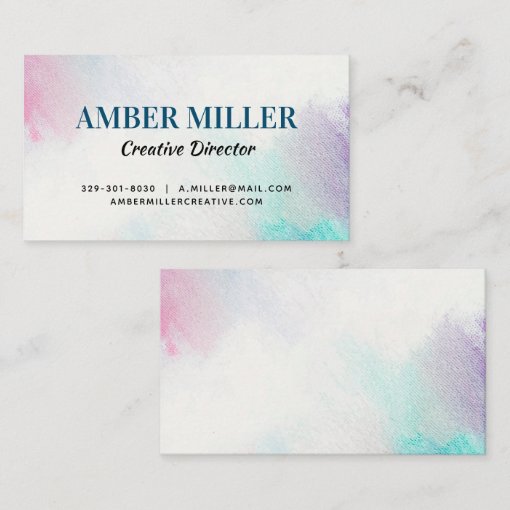 Painted Canvas Business Card Zazzle