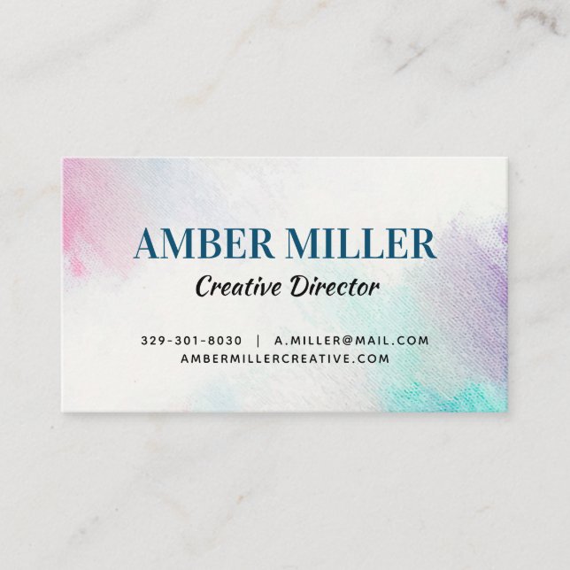 Painted Canvas Business Card (Front)