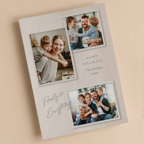Painted Canvas Photo Gallery Holiday Foil Card