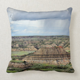 Painted Canyon in the Badlands of North Dakota Throw Pillow