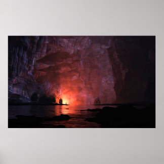 Painted Canyon (Night) Poster