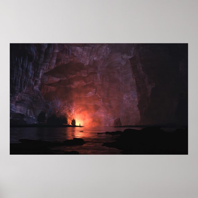 Painted Canyon (Night) Poster (Front)