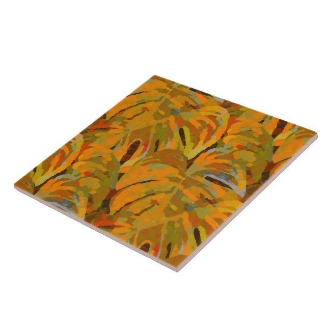 Painted Cheesey Jungle Z Ceramic Tile (Side)