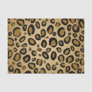 Painted Cheetah Leopard Print Spots Gold Beige Tan Tissue Paper
