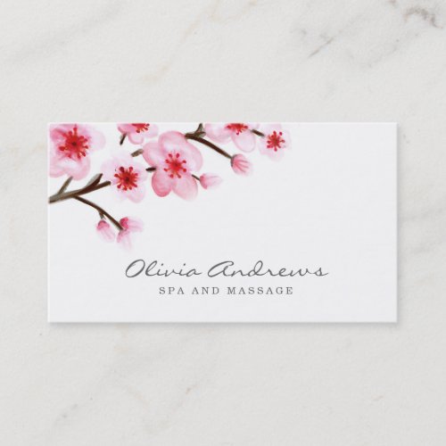 Painted Cherry Blossoms Business Cards