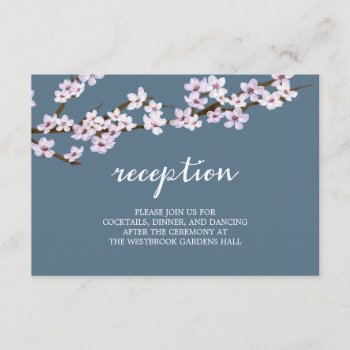 Painted Cherry Blossoms Wedding Invitation by kittypieprints at Zazzle