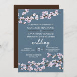 Painted Cherry Blossoms Wedding Invitation at Zazzle
