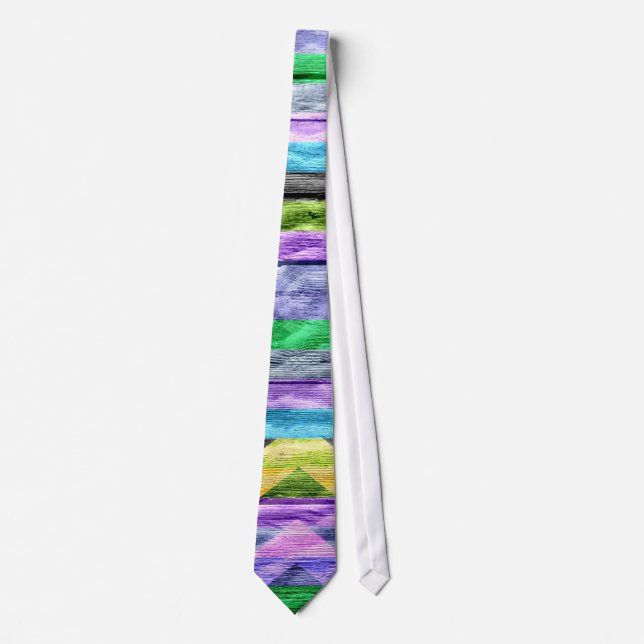 Painted Chic Trendy Chevron Neck Tie (Front)