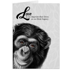 Painted Chimpanzee Love is Their Legacy Cards