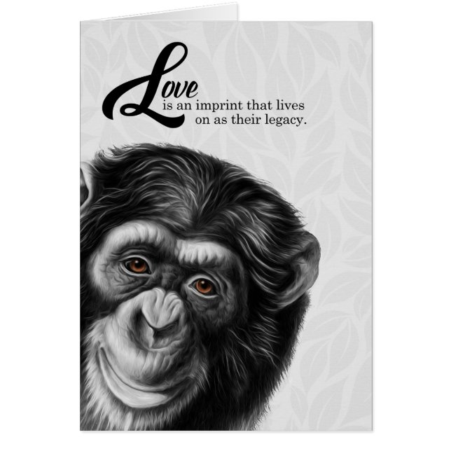 Painted Chimpanzee Love is Their Legacy Cards (Front)