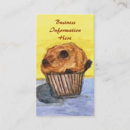 Painted Chocolate Chip Muffin Business Card