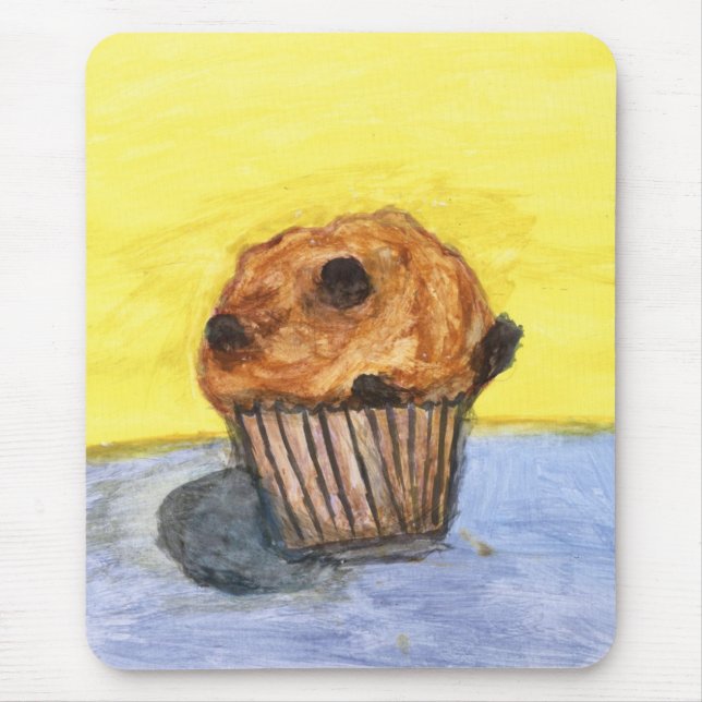 Painted Chocolate Chip Muffin Mouse Pad (Front)