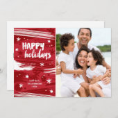 Painted Christmas | Modern Holiday Photo (Front/Back)