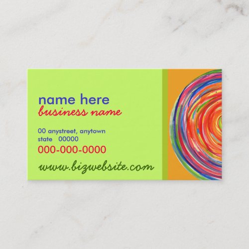 Painted Circle Business Card