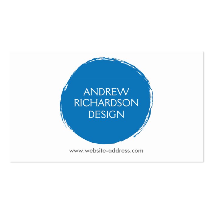 PAINTED CIRCLE LOGO in BLUE Business Card Templates
