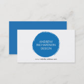 PAINTED CIRCLE LOGO in BLUE Business Card (Front/Back)