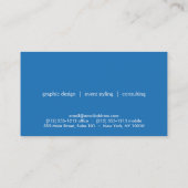 PAINTED CIRCLE LOGO in BLUE Business Card (Back)