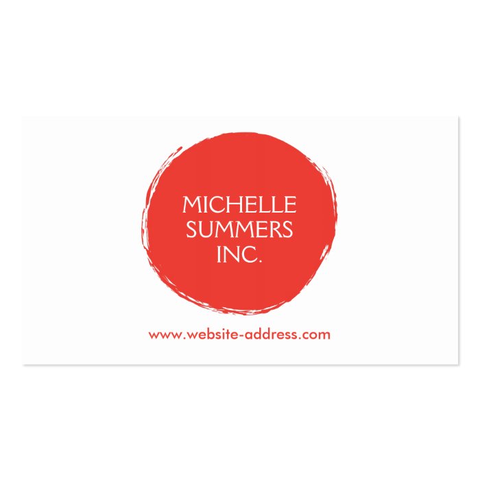 PAINTED CIRCLE LOGO in RED Business Card