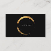 Painted Circles Golden Foil Black Vip Business Card (Front)