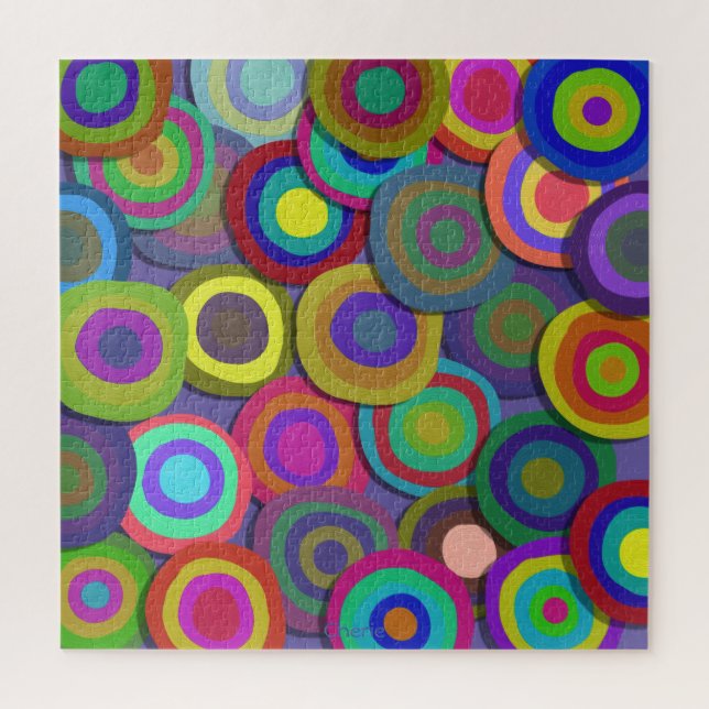 Painted Circles | Multicolors Jigsaw Puzzle (Vertical)