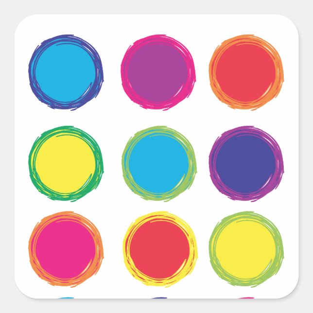 Painted Circles Sticker (Front)