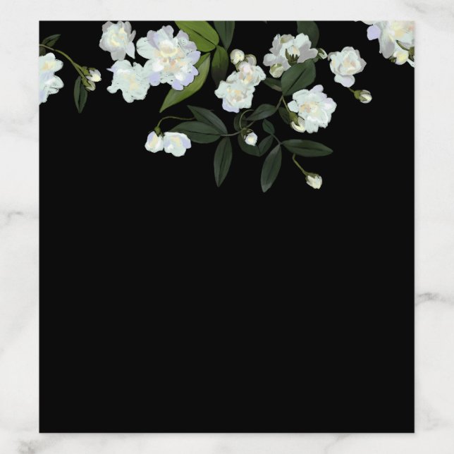 Painted Climbing Roses Black and White Envelope Liner (Design)
