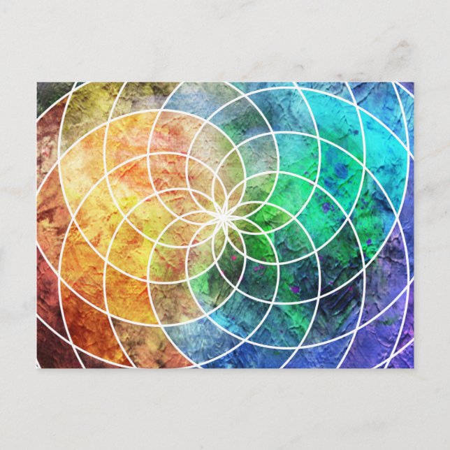 Painted Color Wheel Postcard (Front)