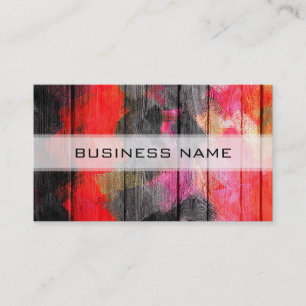 Painted Color Wood Look #4 Business Card