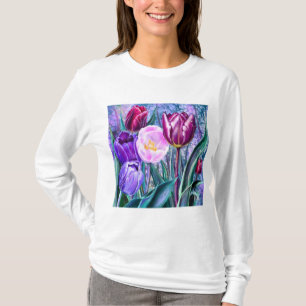 Painted Colorful Tulips T-Shirt