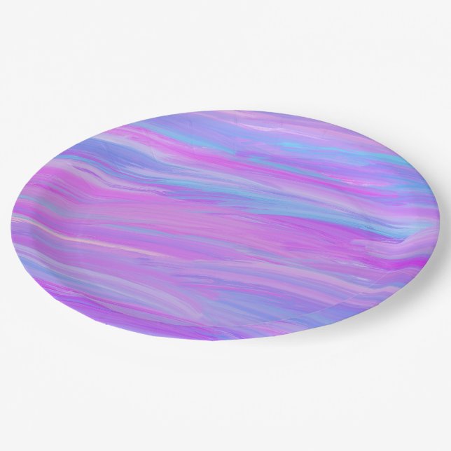 Painted Colors Paper Plate (Angled)