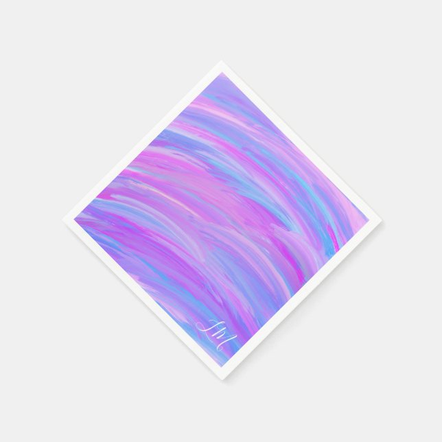 Painted Colors Personalized Paper Napkin (Corner)
