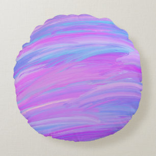 Painted Colors Round Pillow