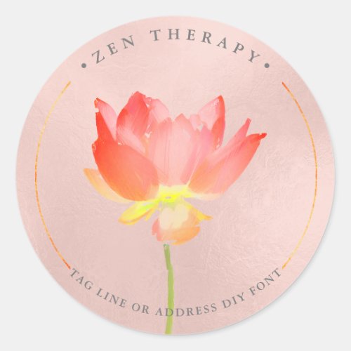 Painted Coral Lotus Ombre stickers