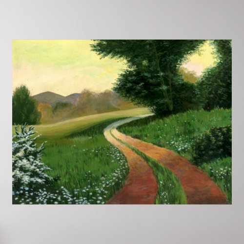 Painted Country Dirt Road Poster