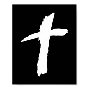 Painted Cross, Christian Art Poster