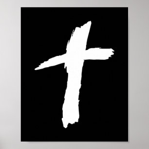 Painted Cross, Christian Art Poster