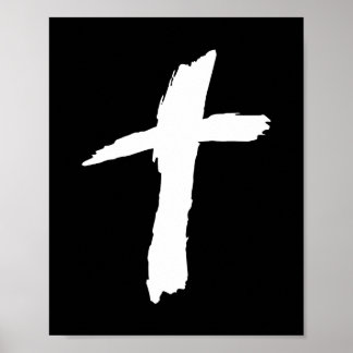 Painted Cross, Christian Art Poster