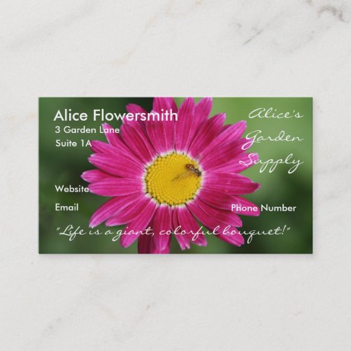 Customizable Painted Daisy Business Card