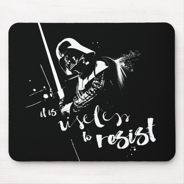 Painted Darth Vader: It Is Useless To Resist Mouse Pad (Front)