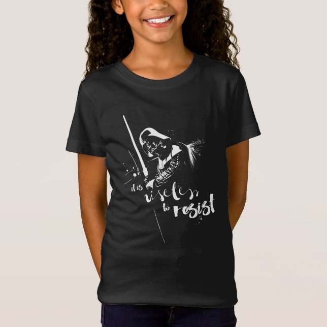Painted Darth Vader: It Is Useless To Resist T-Shirt (Front)