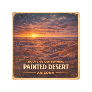 Painted Desert Arizona Centennial Sunset Metal Print