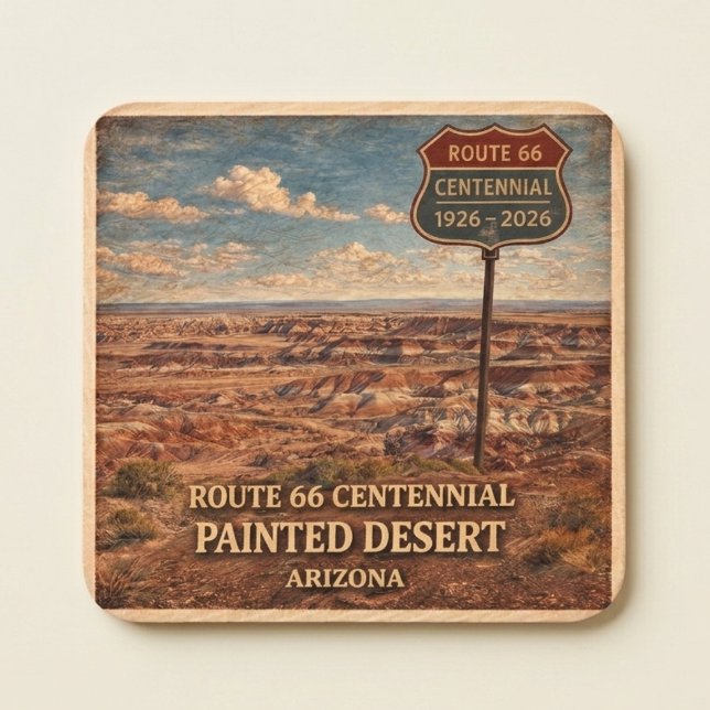 Painted Desert Centennial Table Protection Square Paper Coaster (Creator Uploaded)