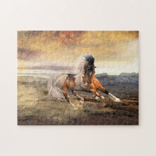 Painted Desert Mustang Horse Jigsaw Puzzle